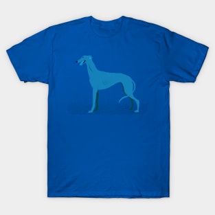 Greyhound in Blue T-Shirt
